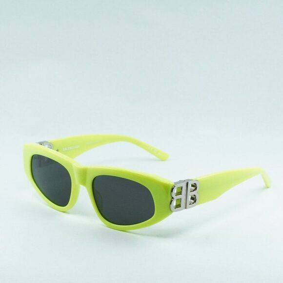 ? NEW BALENCIAGA DYNASTY BB0095S 007 YELLOW SILVER GREY SUNGLASSES main image 10